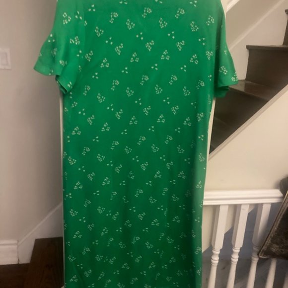 Vintage Emerald Floral Maxi Dress - Picture 5 of 6